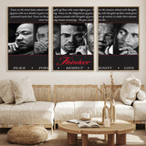 45112-MGV-CV-36X24-Black Icons Wall Art Canvas Print, Framed Thinker Art Picture Print, Motivational Quote Perfect Cultural Modern Decor Artwork