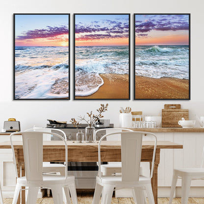 53006-MGV-CV-36X24-Ocean Beach Sunset Wall Art – Vibrant Seascape Canvas Print, Coastal Home Decor for Living Room, Bedroom, Office or Beach House