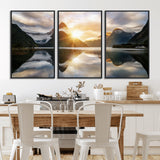 78842-MGV-CV-36X24-Sunrise Mountain Reflection Wall Art – Stunning Nature Landscape Canvas Print for Home, Office, Living Room or Relaxing Space