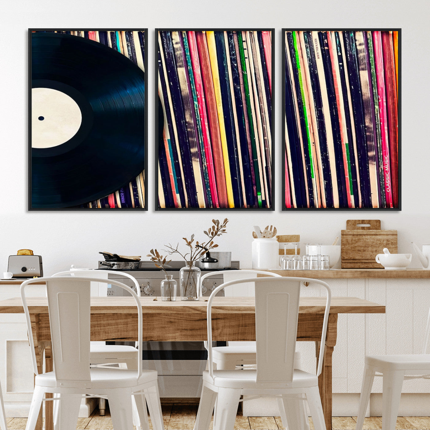 45029-MGV-CV-36X24-Misty Pine Forest Wall Art – Black and White Landscape Canvas Print, Foggy Trees Nature Photography, Modern Minimalist Decor for