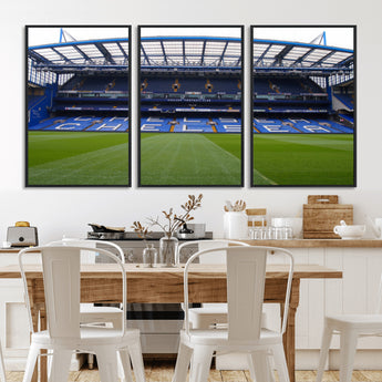 59508-MGV-CV-36X24-Chelsea Stadium Wall Art – Stamford Bridge Football Arena Canvas Print, Iconic Soccer Artwork for Living Room, Office, Game Room