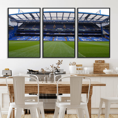 59508-MGV-CV-36X24-Chelsea Stadium Wall Art – Stamford Bridge Football Arena Canvas Print, Iconic Soccer Artwork for Living Room, Office, Game Room