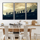 41574-MGV-CV-36X24-Fellowship Journey Wall Art – Epic Fantasy Adventure Canvas Print, Mountain Landscape Decor for Living Room, Office or Man Cave