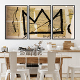 37215-MGV-CV-36X24-Abstract Crown Wall Art – Urban Graffiti Style Canvas Print Modern Street Art Design, Bold Contemporary Decor for Living Room,