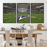 14834-MGV-FC-60X30-3P_Black-Dallas Att Stadium Wall Art Canvas Print, Framed Texas NFL Stadium Art Picture Print, American Football Stadium Perfect Sports