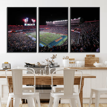 46899-MGV-FC-60X30-3P_Black-Ben Hill Griffin Stadium Wall Art Canvas Print, Framed Football Stadium Art Picture Print, Florida Football Stadium Perfect Sport