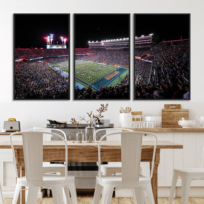 46899-MGV-FC-60X30-3P_Black-Ben Hill Griffin Stadium Wall Art Canvas Print, Framed Football Stadium Art Picture Print, Florida Football Stadium Perfect Sport