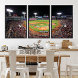 47365-MGV-CV-36X24-Fenway Park Stadium Wall Art Canvas Print, Framed Boston Baseball Stadium Art Picture Print, MLB Stadium Field Perfect Sport Room