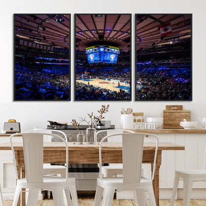 20491-MGV-FC-60X30-3P_Black-Madison Square Garden Wall Art Canvas Print, Framed New York Stadium Art Picture Print, MSG Stadium Perfect Sport Room Decor