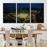 52519-MGV-CV-36X24-Michigan Football Stadium Wall Art Canvas Print, Framed Michigan Stadium Art Picture Print, Michigan Wolverines Field Perfect