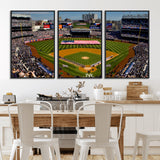 20879-MGV-CV-36X24-Yankee Stadium Wall Art Canvas Print, Framed New York Stadium Art Picture Print, Yankee Field Perfect Sport Room Decor Artwork