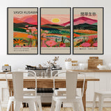 18304-MGV-CV-36X24-Sunset Mountain Landscape Wall Art – Panoramic Abstract Nature Canvas Print, Vibrant Wall Decor for Living Room, Bedroom, Office,