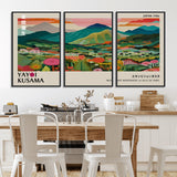 54215-MGV-CV-36X24-Yayoi Kusama Wall Art – Panoramic Japanese Landscape Canvas Print, Modern Abstract Nature Decor for Office, Bedroom or Living Room