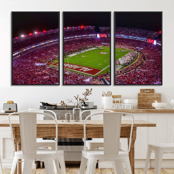 11343-MGV-CV-36X24-Bryant-Denny Stadium Wall Art – Panoramic Alabama Crimson Tide Football Field Canvas Print, Game Day Decor for Office, Man Cave or