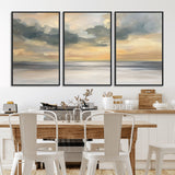 45544-MGV-CV-36X24-Ocean Sunset Wall Art – Serene Seascape Canvas Print with Golden Sky and Calm Water, Coastal Beach Artwork for Living Room,