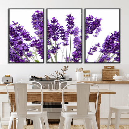 84456-MGV-CV-36X24-Lavender Wall Art – Botanical Canvas Print Featuring Purple Floral Stems, Fresh Nature Inspired Artwork for Living Room, Bedroom,