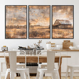 FARM2-MGV-CV-36X24-Rustic Farmhouse Wall Art Canvas Print, Framed Old Barn Art Picture Print, Southwestern Farmhouse Perfect Rustic Decor Artwork