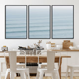 47814787-MGV-FC-60X30-3P_Black-Ocean Waves Wall Art Canvas Print, Framed Solo Surfer Art Picture Print, Wave Lines Perfect Minimalist Ocean Decor Artwork