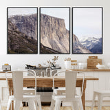 74506434-MGV-FC-60X30-3P_Black-El Capitan Wall Art Canvas Print, Framed Yosemite Cliff Art Picture Print, Sierra Nevada Perfect Sierra Minimalism Decor Artwork