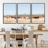 16563092-MGV-FC-60X30-3P_Black-Texas Longhorns Wall Art Canvas Print, Framed Western Cattles Art Picture Print, Rustic Herd Perfect Rustic Farmhouse Decor