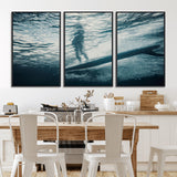 71192524-MGV-CV-36X24-Submerged Surf Wall Art Canvas Print, Framed Underwater Perspective Art Picture Print, Ocean Surf Perfect Coastal Adventure Decor