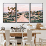 12540952-MGV-CV-36X24-Joshua Tree Park Wall Art Canvas Print, Framed Desert Road Art Picture Print, Sunset Drive Perfect Southwestern Boho Decor Artwork
