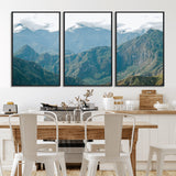 79393816-MGV-FC-60X30-3P_Black-Misty Mountain Wall Art Canvas Print, Framed Cloudy Andean Art Picture Print, Rugged Mountain Perfect Rustic Nature Decor Artwork