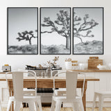 29996209-MGV-CV-36X24-Joshua Tree Art Wall Art Canvas Print, Framed Black White Landscape Art Picture Print, Desert Tree Decor Perfect Southwestern Boho