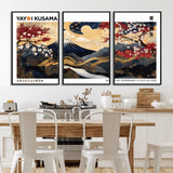 66243961-MGV-CV-36X24-Mount Fuji Japanese Wall Art – Golden Abstract Landscape Canvas Print, Cherry Blossom Painting, Modern Oriental Zen Home Decor