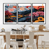 43879290-MGV-CV-36X24-Japanese Abstract Wall Art – Mount Fuji Cherry Blossom Canvas Print, Modern Asian Inspired Landscape Decor for Living Room,