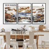 80111817-MGV-FC-60X30-3P_Black-Japanese Landscape Wall Art – Mount Fuji Autumn Canvas Print, Asian Inspired Nature Decor for Living Room, Bedroom, Office or