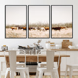 12454132-MGV-CV-36X24-Cow Herd Photography Wall Art Canvas Print, Framed Rustic Farmhouse Decor Art Picture Print, Western Ranch Style Perfect Rustic