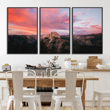 32786115-MGV-CV-36X24-Half Dome Wall Art Canvas Print, Framed Yosemite National Park Art Picture Print, Dramatic Sunset Perfect Adventurous Wilderness