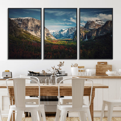 15244033-MGV-CV-36X24-Yosemite National Wall Art Canvas Print, Framed Mountain Landscape Art Picture Print, El Capitan Perfect Rustic Farmhouse Decor
