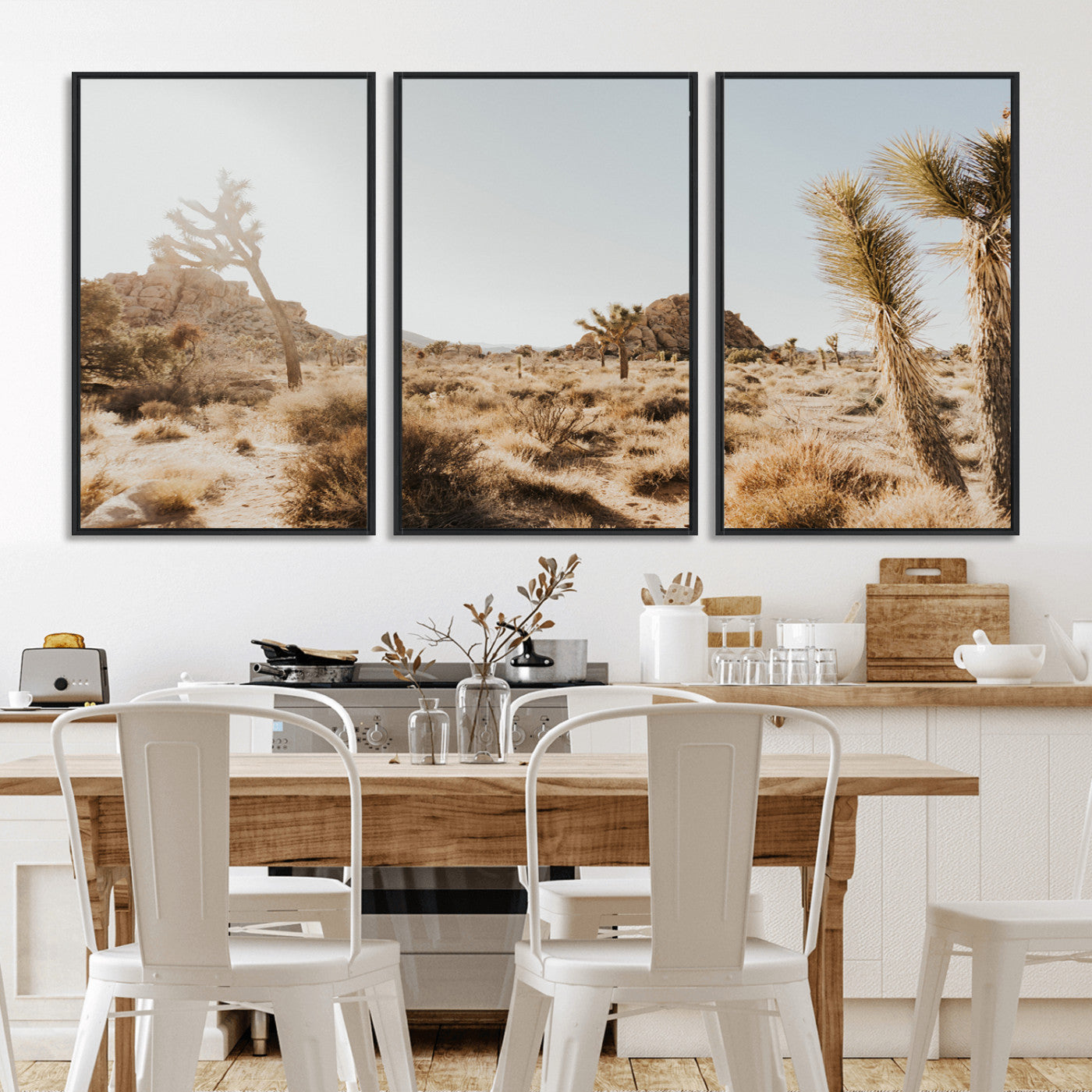 62783269-MGV-CV-36X24-Joshua Tree Wall Art – Desert Landscape Photography Canvas Print, Southwest Nature Artwork Rustic Home Decor for Living Room,