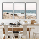 25481980-MGV-CV-36X24-Ocean Coastal Wall Art – Rocky Shoreline and Waves Canvas Print, Serene Beach Landscape Decor for Living Room, Bedroom, or Office