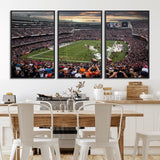 87578930-MGV-CV-36X24-Soldier Field Wall Art – Chicago Bears Football Stadium Sunset Canvas Print, Game Day Sports Decor for Man Cave, Bar, Office, or
