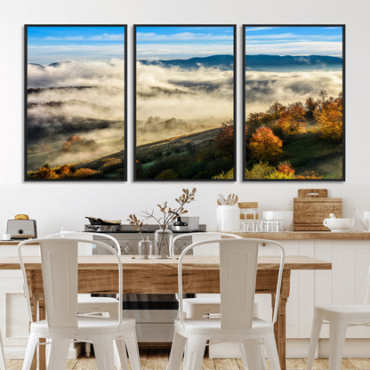 21551192-MGV-CV-36X24-Landscape Wall Art – Autumn Mountain View Canvas Print, Scenic Nature Photography Decor for Bedroom, Living Room, Office, Cabin or