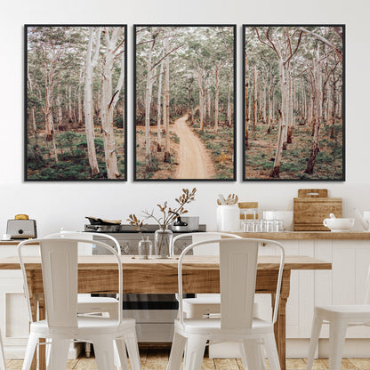 24760563-MGV-CV-36X24-Forest Wall Art – Tranquil Woodland Path Canvas Print, Scenic Nature Photography Decor for Bedroom, Living Room, Office, Cabin or