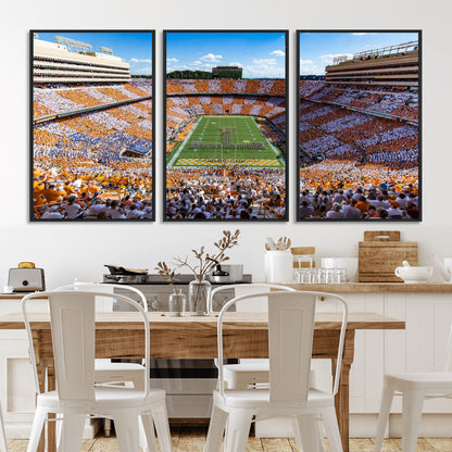 77097951-MGV-CV-36X24-Neyland Stadium Wall Art – Panoramic Tennessee Volunteers Football Field Canvas Print, Game Day Decor for Office, Man Cave, Living