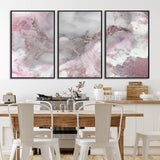 16416-MGV-CV-36X24-Blush Marble Wall Art Canvas Print, Framed Rose Gold Art Picture Print, Pink Cloudy Perfect Modern Glam Decor Artwork