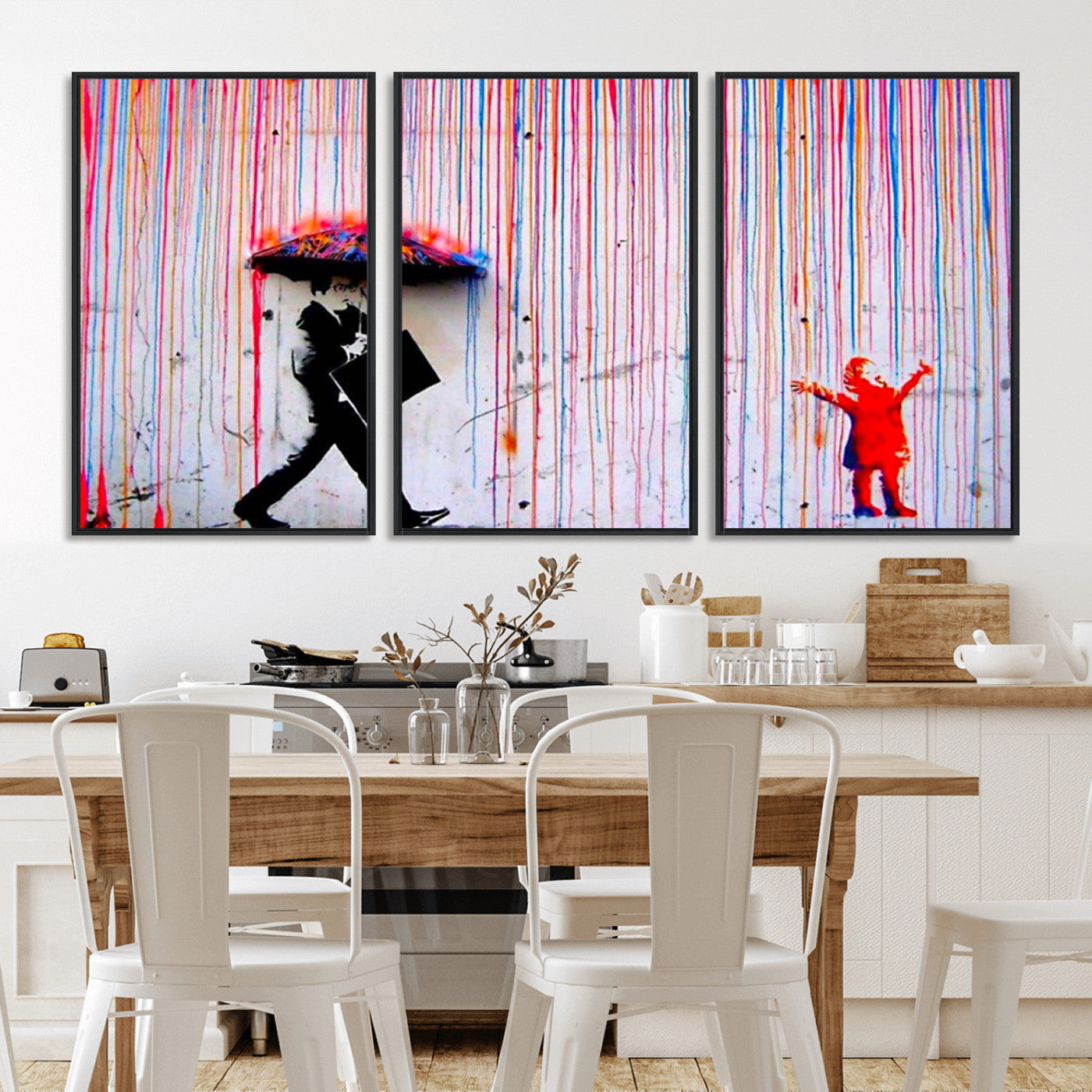 69505-MGV-CV-36X24-Graffiti Girl Wall Art Canvas Print, Framed Urban Contrast Art Picture Print, Vibrant Graffiti Perfect Urban Pop Decor Artwork