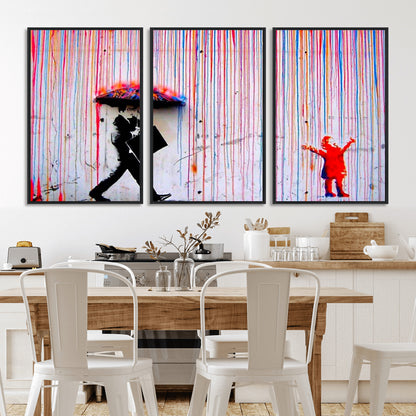 69505-MGV-CV-36X24-Graffiti Girl Wall Art Canvas Print, Framed Urban Contrast Art Picture Print, Vibrant Graffiti Perfect Urban Pop Decor Artwork