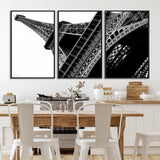 89033-MGV-CV-36X24-Eiffel Tower Wall Art – Dramatic Black and White Architectural Canvas Print, Modern Paris Decor for Office, Living Room or