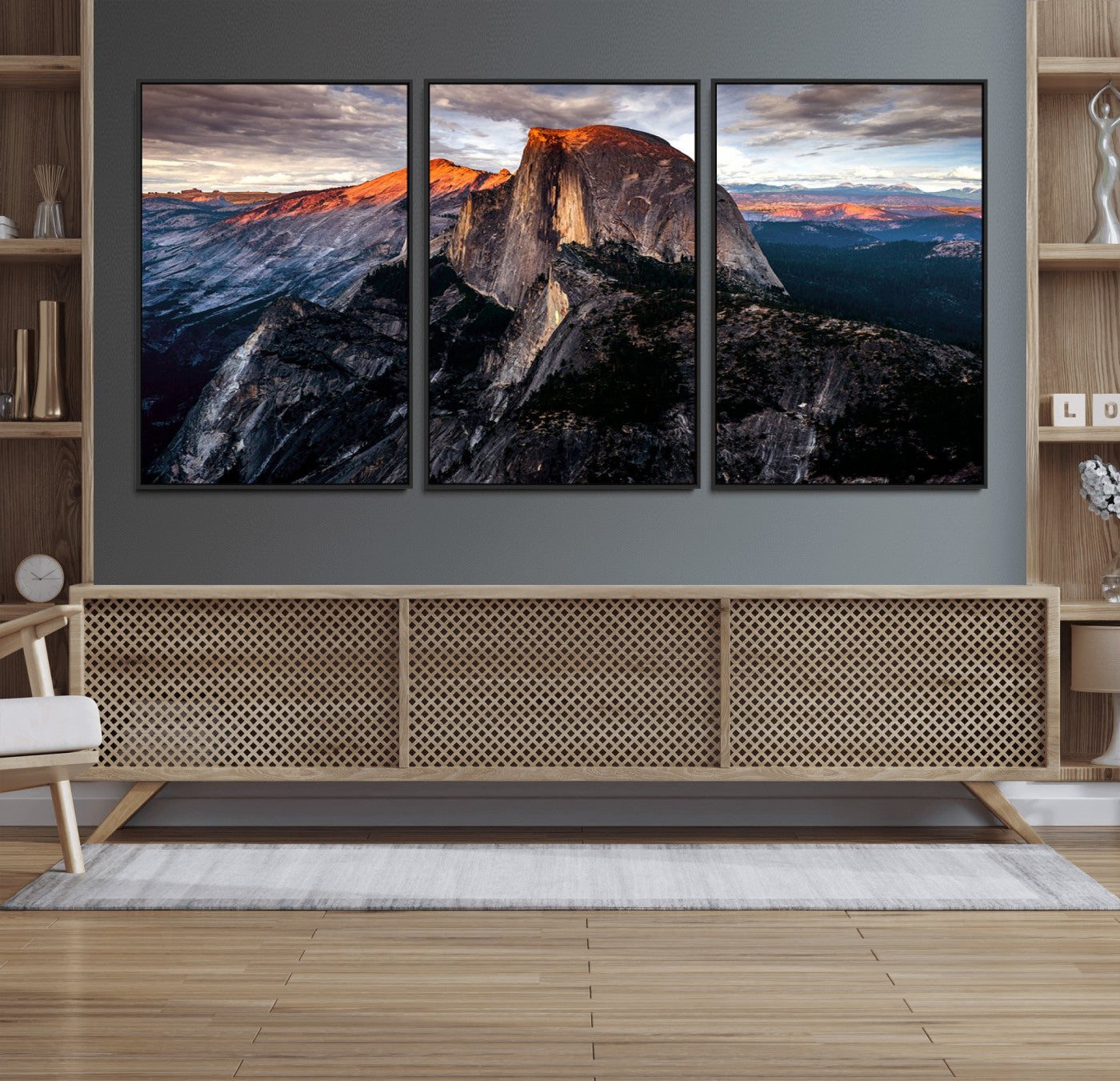 31332-MGV-CV-36X24-Mountain Landscape Wall Art – Majestic Sunset Rock Formation Canvas Print, Nature Scenic Decor for Living Room, Office, Cabin or