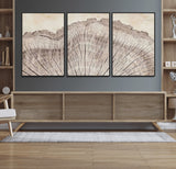 67528-MGV-FC-60X30-3P_Black-Wood Ring Wall Art Canvas Print, Framed Tree Ring Art Picture Print, Rustic Tree Ring Perfect Neutral Boho Decor Artwork