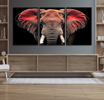 54719-MGV-CV-36X24-Elephant Wall Art – Majestic African Elephant Canvas Print, Wildlife Safari Animal Decor for Living Room, Bedroom, Office or Man