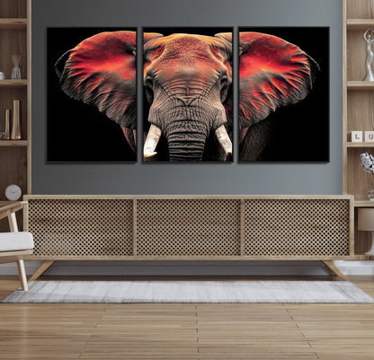 54719-MGV-CV-36X24-Elephant Wall Art – Majestic African Elephant Canvas Print, Wildlife Safari Animal Decor for Living Room, Bedroom, Office or Man
