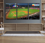 93707-MGV-CV-36X24-Los Angeles Stadium Wall Art Canvas Print, Framed Angel Stadium Field Art Picture Print, Anaheim Stadium Perfect Sports Room Decor