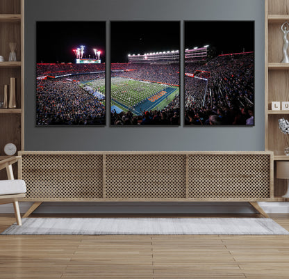 46899-MGV-CV-36X24-Ben Hill Griffin Stadium Wall Art Canvas Print, Framed Football Stadium Art Picture Print, Florida Football Stadium Perfect Sport